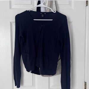 Navy blue H&M cardigan #cardigan
